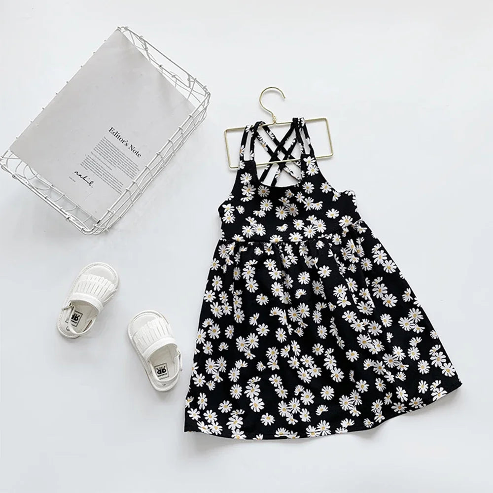 Robe Fille Imprimé Marguerites Été