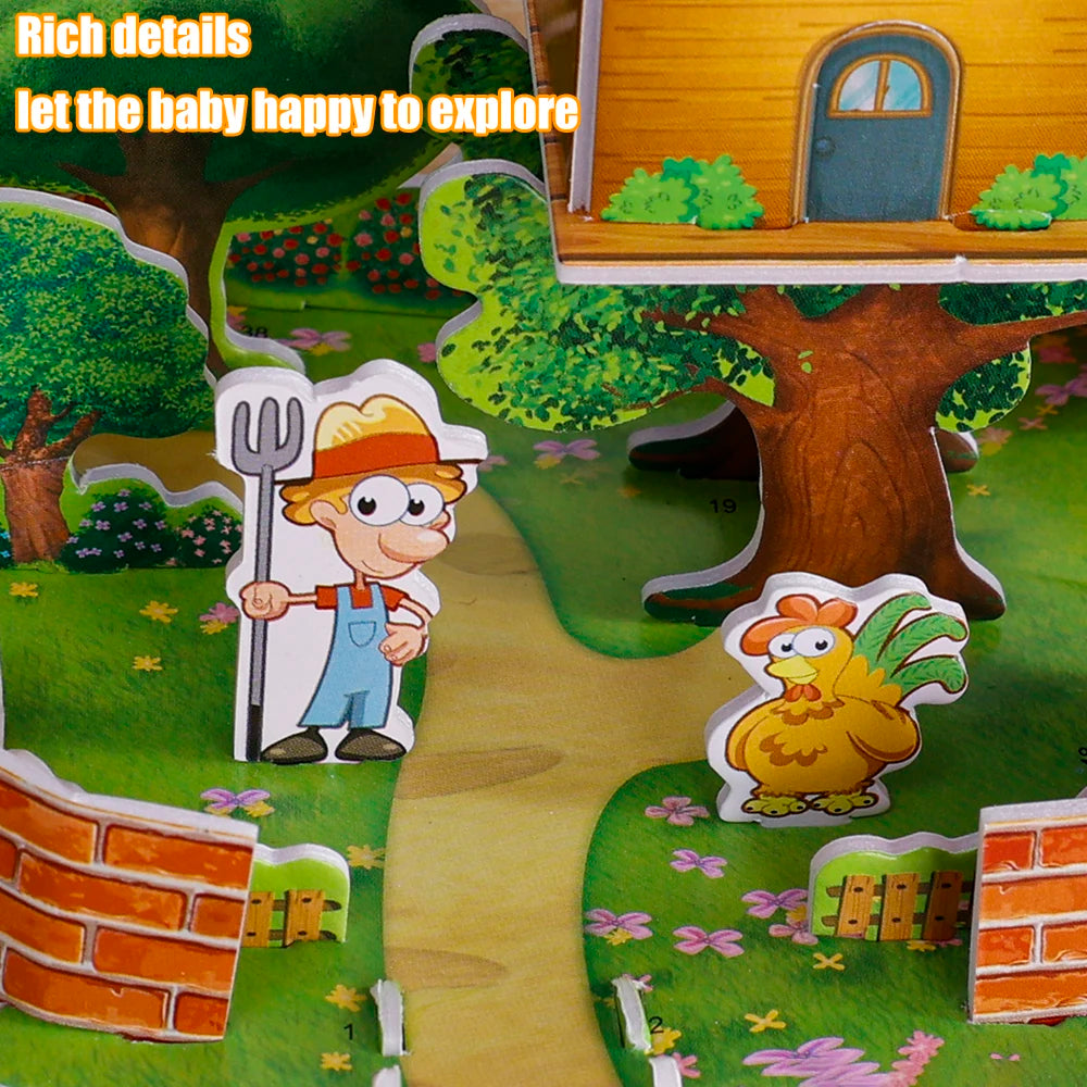 3D Three-dimensional Building Puzzle Model Toys DIY Handmade Paper Puzzle Building Blocks Educational Toy Gifts for Children