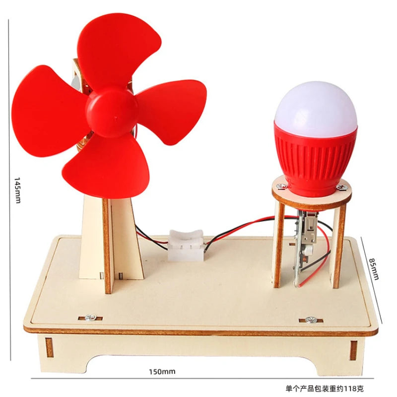 Kids Stem Science Physics Handmade DIY Kit Toy Experimental Materials for Student Classroom Project Paintable Gifts for Children