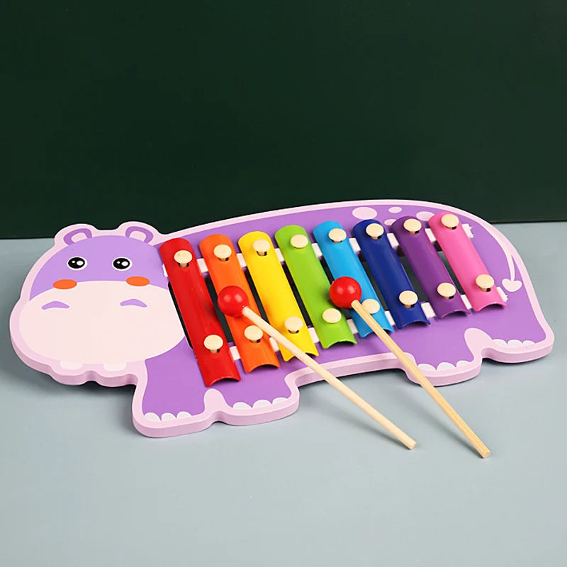 8 Scales Xylophone Educational Percussion Xylophone Learning Professional Kids Wood Xylophone for Band Beginner Birthday Gift