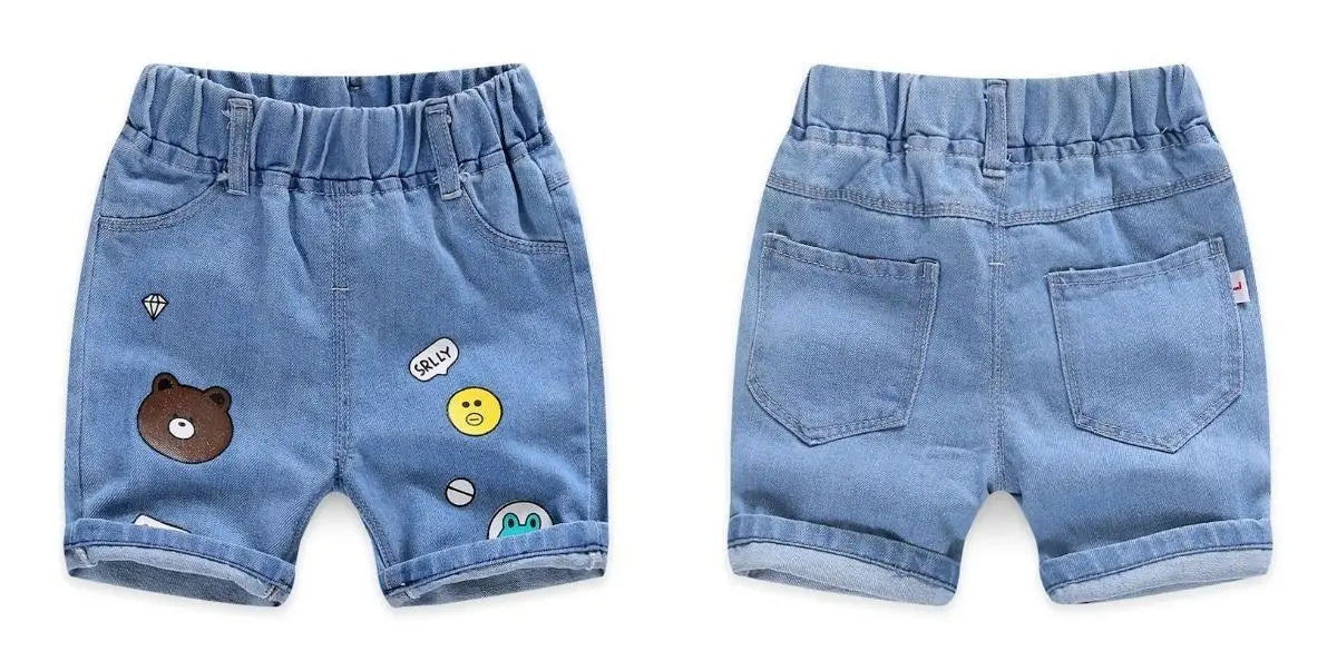 Short Denim Garçon Jean Déchiré Été