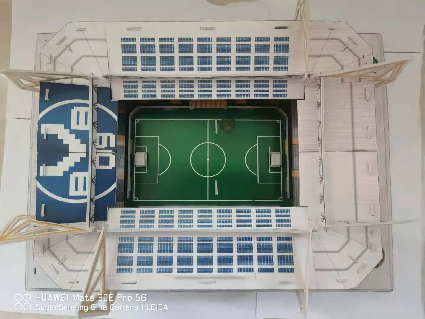 3D Football Field Puzzles Camp Nou Soccer Building Blocks Court Bernabeu Stadium Ground Old Trafford Pitches Model Assemble Toys