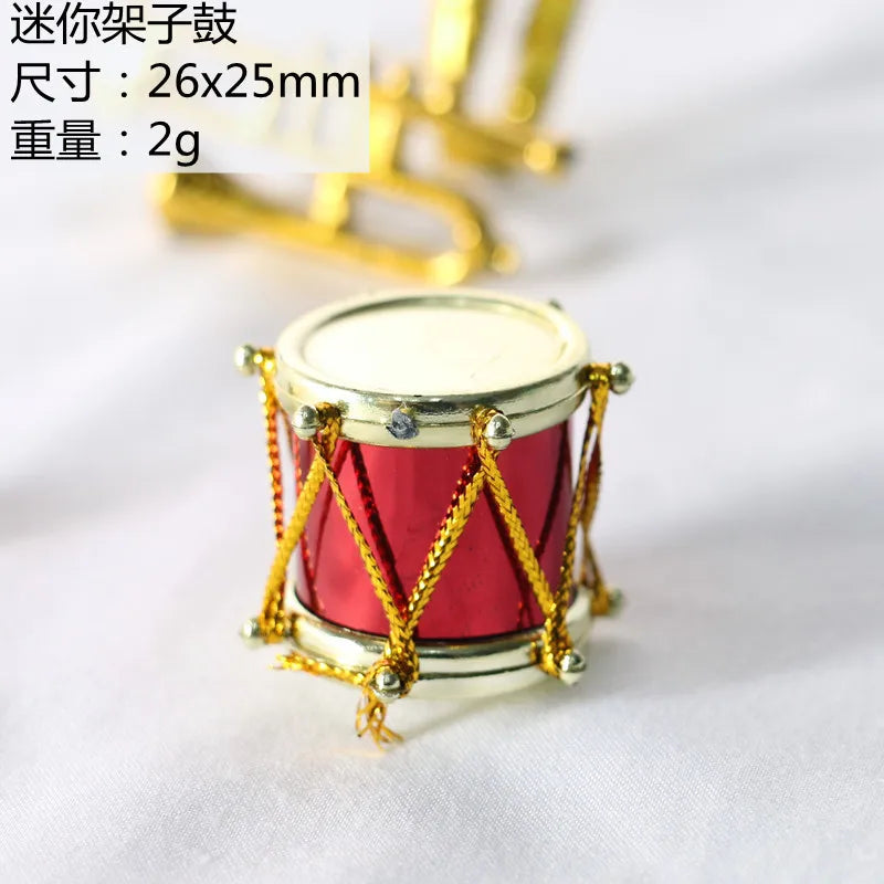 Miniature Saxophone Classical Musical Instruments Model Dollhouse Mini Musical Ornaments Christmas Gifts Accessories Home Decor