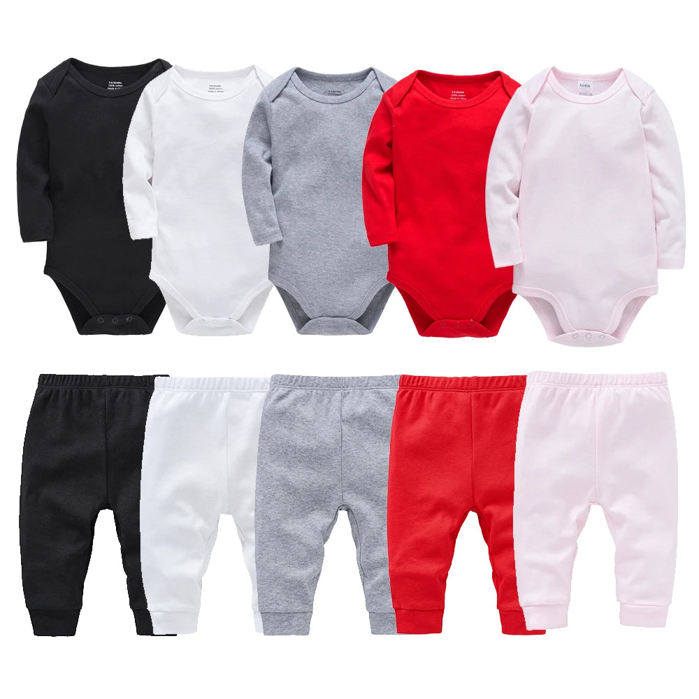 Ensemble Bébé 2 Pièces Coton Body + Pantalon