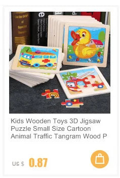 Puzzle 3D Montessori Animaux en Bois - 30 Pièces