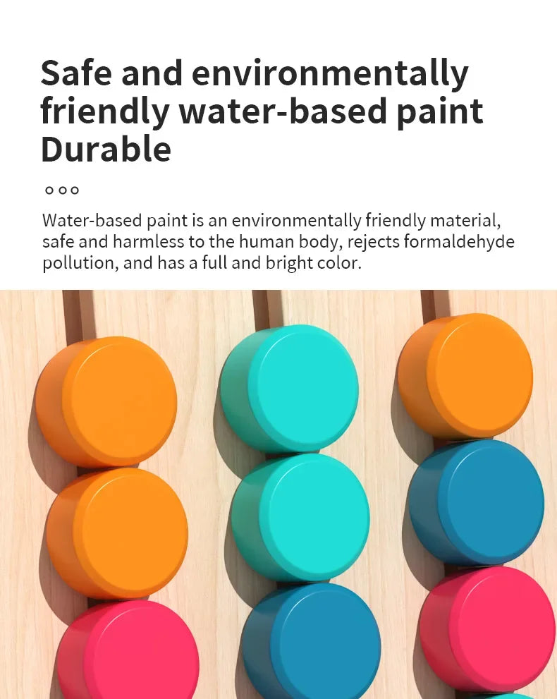 Puzzle Montessori en Bois - Jeu d'Apprentissage Formes et Couleurs